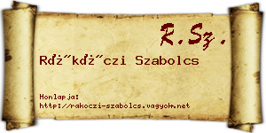 Rákóczi Szabolcs névjegykártya